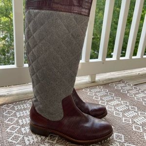Sperry Tall Quilted Leather Zip Up Riding Boots